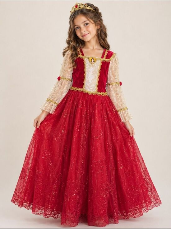 Walt Disney Other - Walt Disney World Deluxe Belle Princess Costume Dress Girls L 10-12